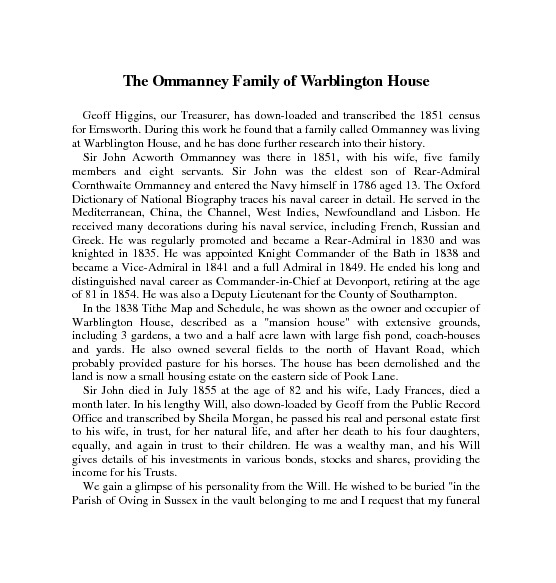 Ommanney family Warblington House.pdf