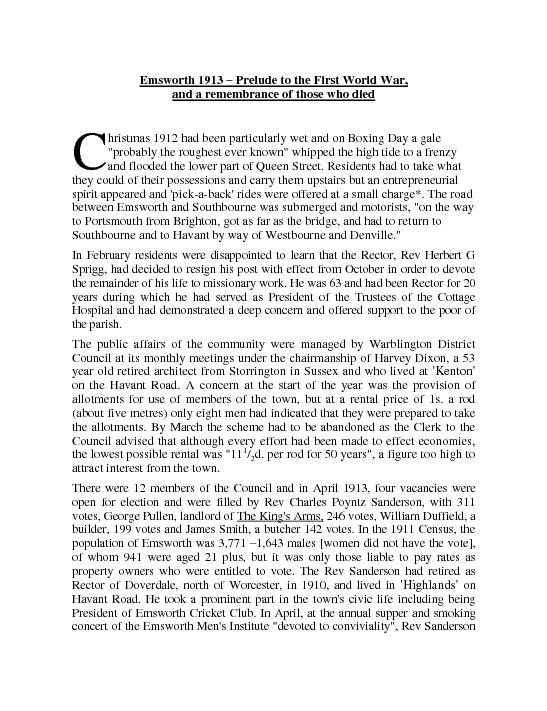Emsworth 1913 prelude WW1.pdf