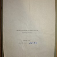 Minute Book of the Committee Meetings of the Emsworth Conservative Association, August 1990 to January 1994.